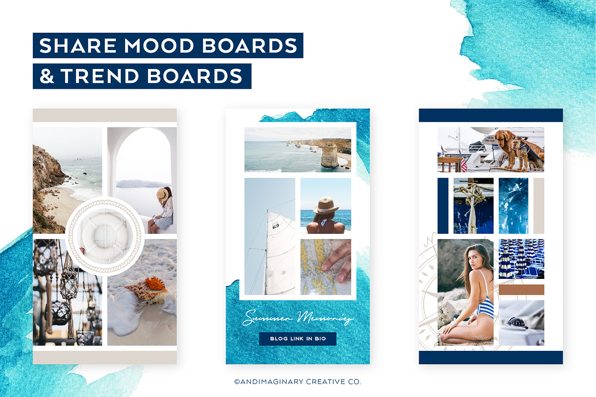 SET SAIL Instagram Story Templates, a Social Media Template by Andimaginary Creative Co. (Photo 9 of 9)
