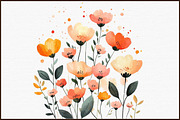 Watercolor Botanical Spring Blooms, an Illustration by Sublimation Artist (Thumbnail 3 of 6)