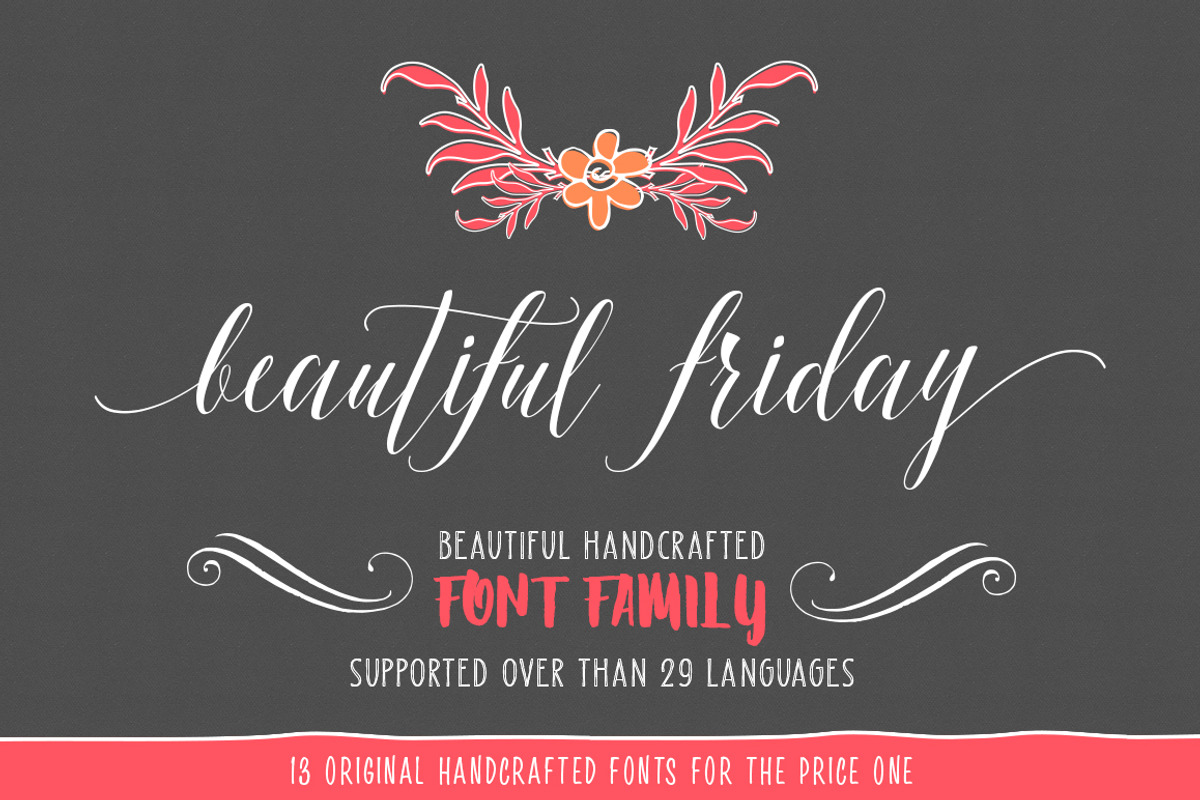 Beautiful Friday (13 Fonts & Extras) preview 2