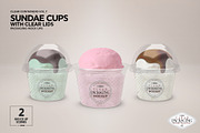 Clear Sundae Cups with Lids Mockup, a Cups & Container Mockup by INCDesign (Thumbnail 10 of 14)