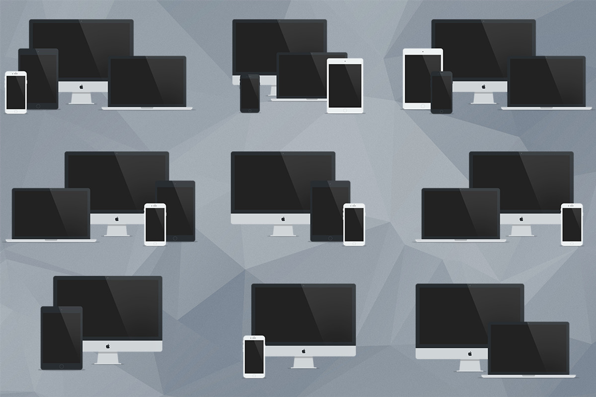 Flat Responsive Apple Web Mockups, an iPhone Mockup by Mattias (Photo 2 of 3)