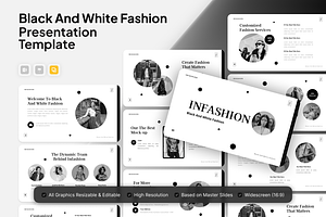 Black And White Fashion Google Slide, a Presentation Template by Annora Studio