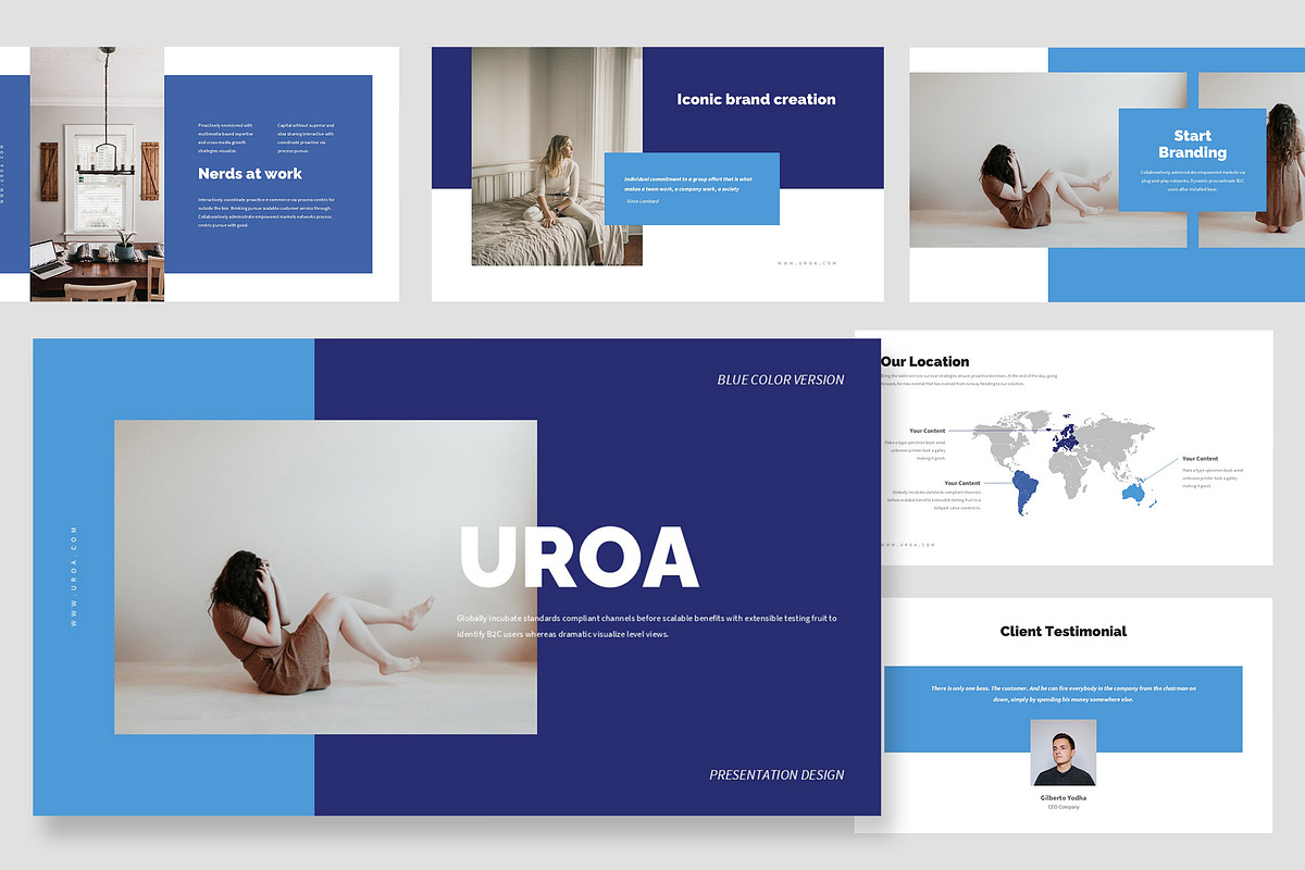 Uroa : Branding Agency Google Slides, a Presentation Template by Punkl Camp (Photo 1 of 16)