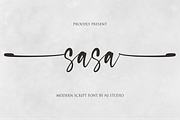 sasa, a Script Font by N (Thumbnail 1 of 10)