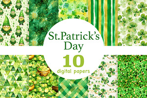 St. Patricks Day Digital Paper