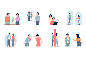 Cheaters in relationship. Betrayal, a Person Illustration by LadadikArt