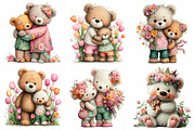Mother’s Day Teddy Bear Clipart, an Illustration by Daily.Designs (Thumbnail 4 of 8)
