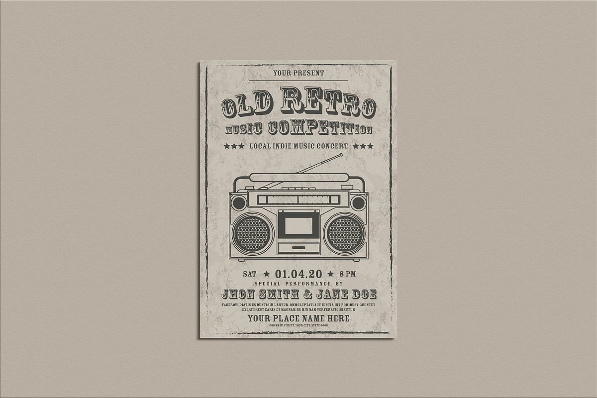 Old Retro Flyer Template preview 2