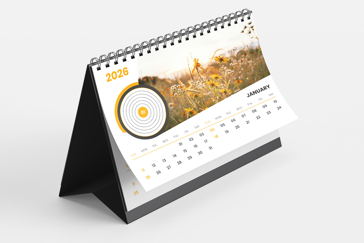 2026 desk calendar design template, a Stationery Template by Tanmoy Topu
