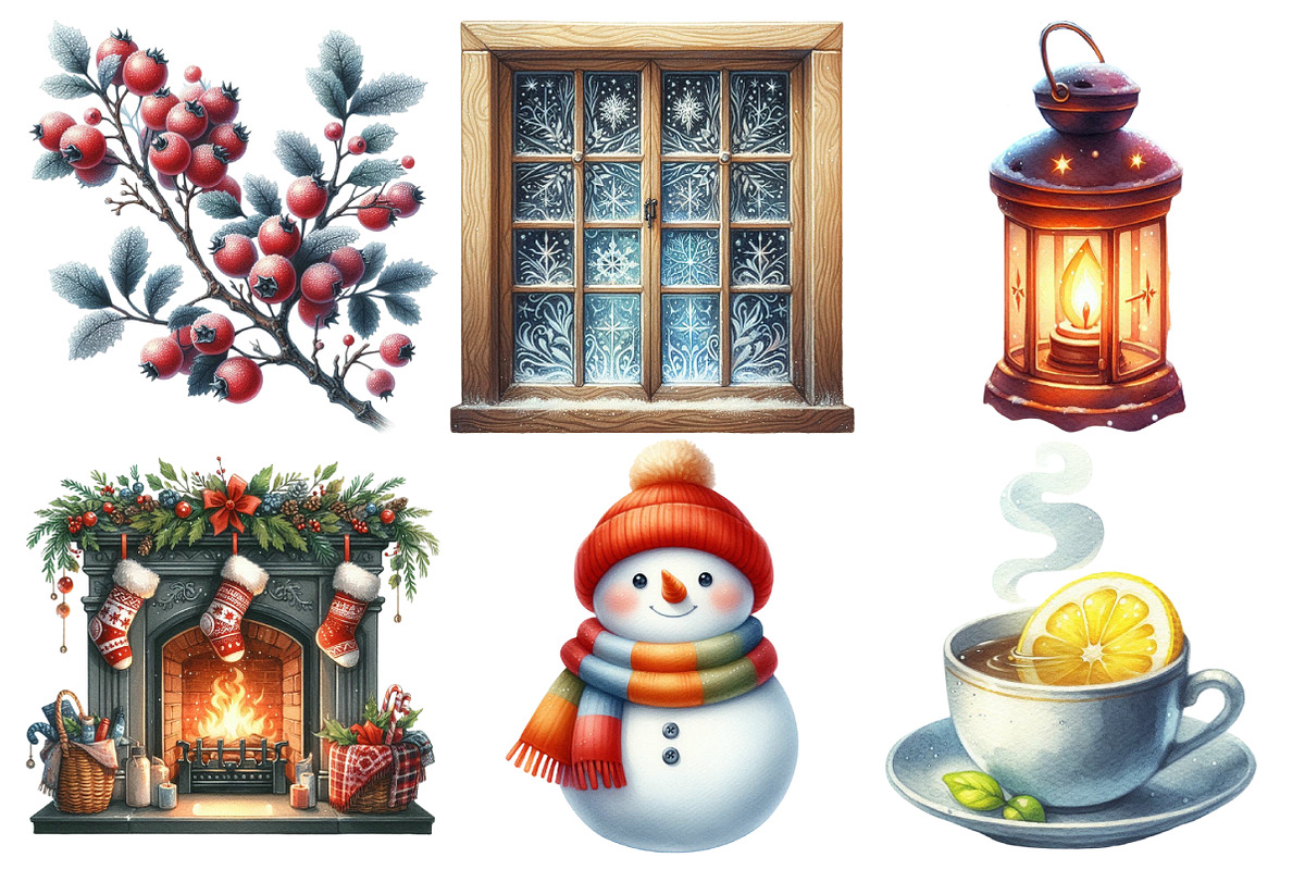 Winter Morning Clipart, an Illustration by Pixels.Craft (Photo 3 of 7)