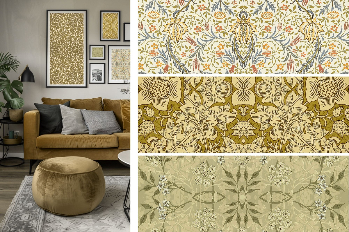 William Morris Seamless Pattern 16, a Pattern Graphic by ARTOZEN DIGITAL (Photo 11 of 16)