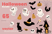 Halloween bundle, a Seasonal Illustration by moja doodle (Thumbnail 1 of 6)