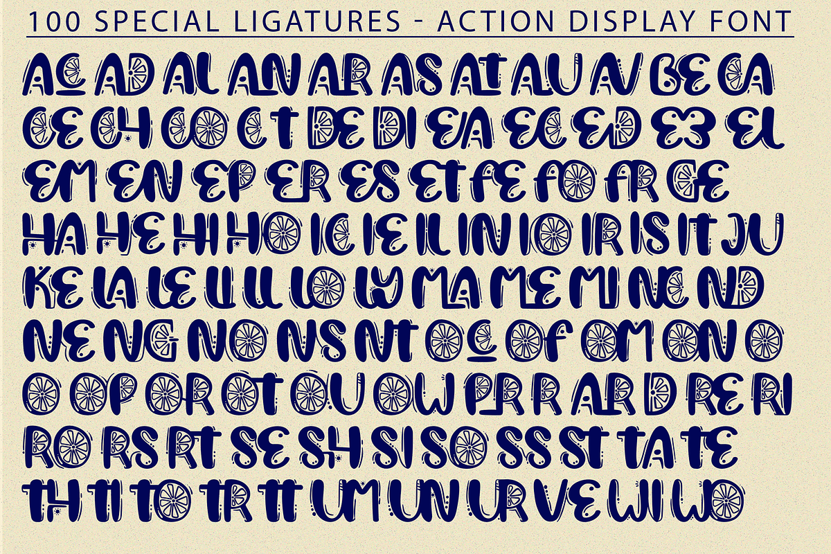 Action Display Font, a Sans Serif Font by 177Studio (Photo 7 of 8)