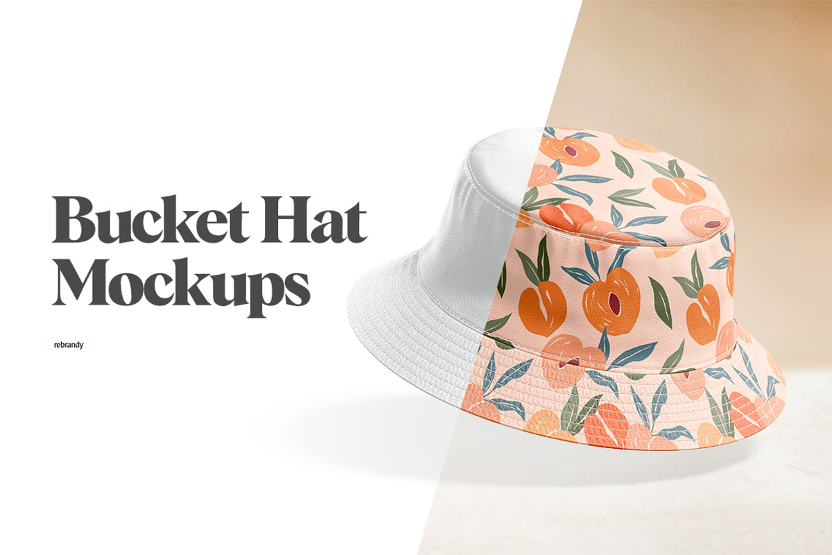 Bucket Hat Mockups, a Hat Mockup by rebrandy (Photo 1 of 9)