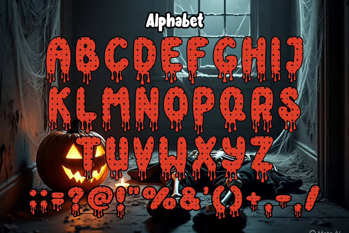 Halloween Blood - Spooky Font, a Sans Serif Font by KiddoGlyphs Studio (Photo 5 of 6)