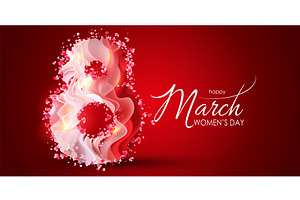 8 March Abstract wavy Floral, a Seasonal Illustration by Valenty