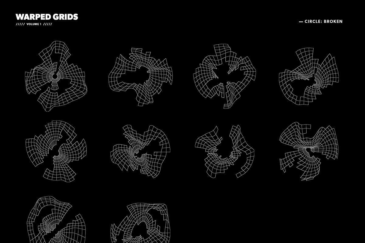 WARPED GRIDS vol.1 - Grid designs, an Object Graphic by RAWSTR (Photo 13 of 17)