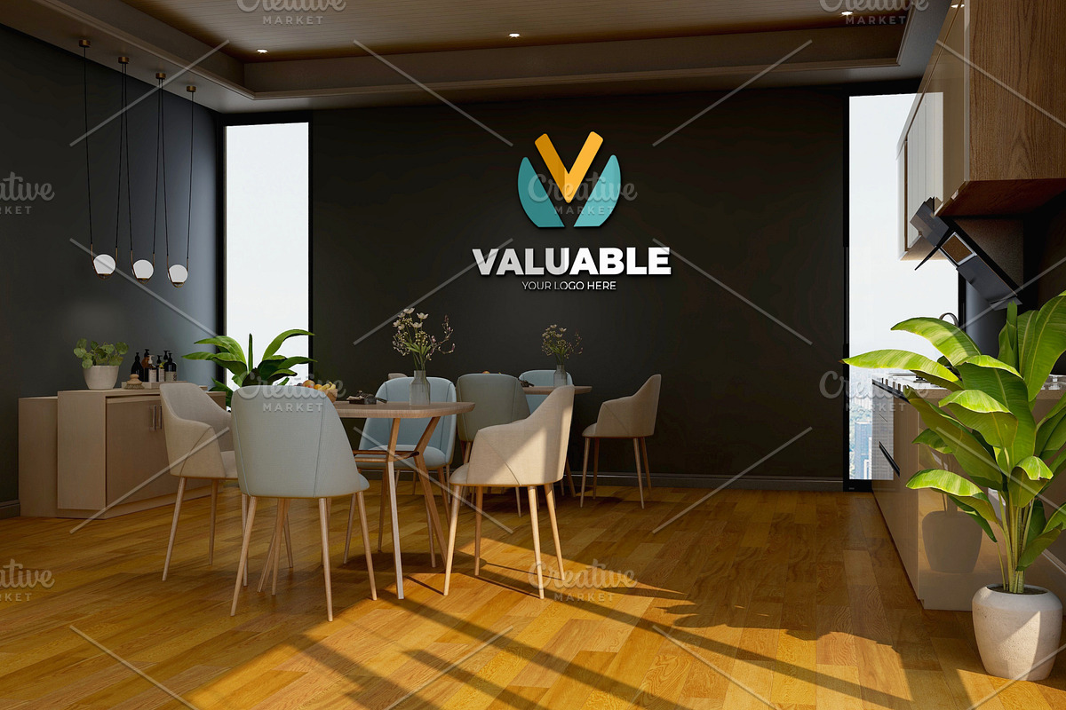 PSD Modern Office Wall Logo Mockup, a Product Mockup by Ayy (Photo 22 of 23)