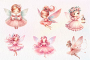 Fairy Garden Watercolor Clipart, an Illustration by CreationArt (Thumbnail 2 of 7)