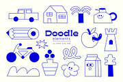 Various Doodle Elements, an Object Graphic by Léo Alexandre (Thumbnail 1 of 17)