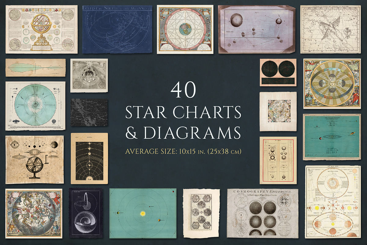 120 Vintage Celestial Ephemera, an Object Graphic by The Object Atlas (Photo 4 of 7)