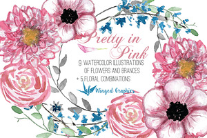 Pretty In Pink: Flower Illustrations