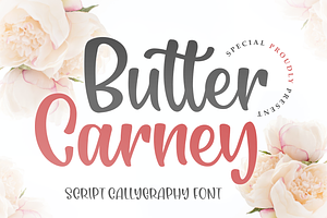 Butter Carney - Callygraphy Font