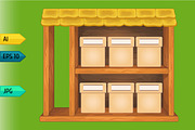 Game wooden store windows set, a Templates & Theme by julia_musdotter (Thumbnail 11 of 21)