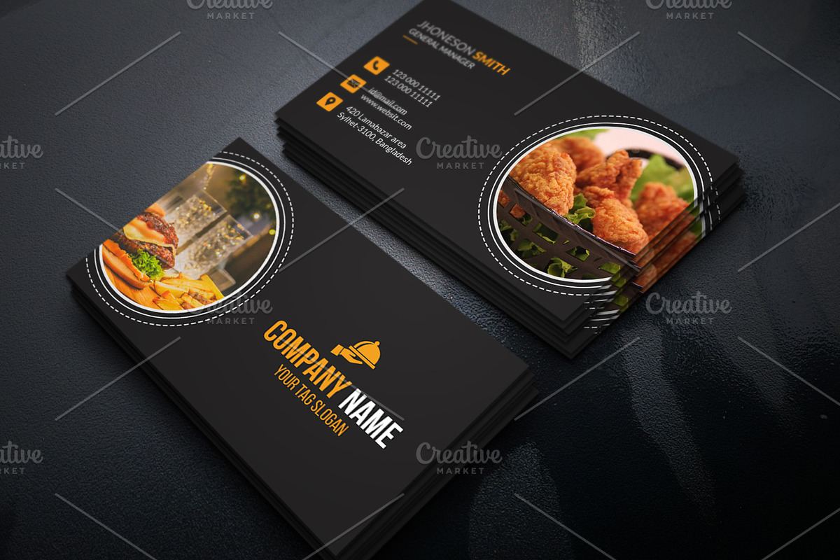 Restaurant Business Card, a Business Card Template by Helal Shop (Photo 2 of 4)