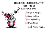 Whimsical Valentine Bird Clipart, an Illustration by OK Design (Thumbnail 4 of 6)