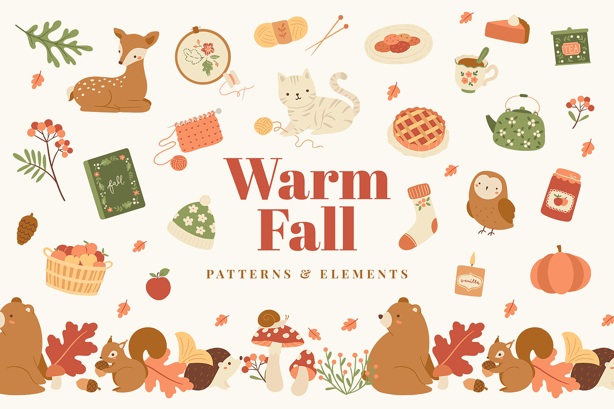 Fall Illustrations and Patterns, a Seasonal Illustration by Inna Moreva (Photo 1 of 11)