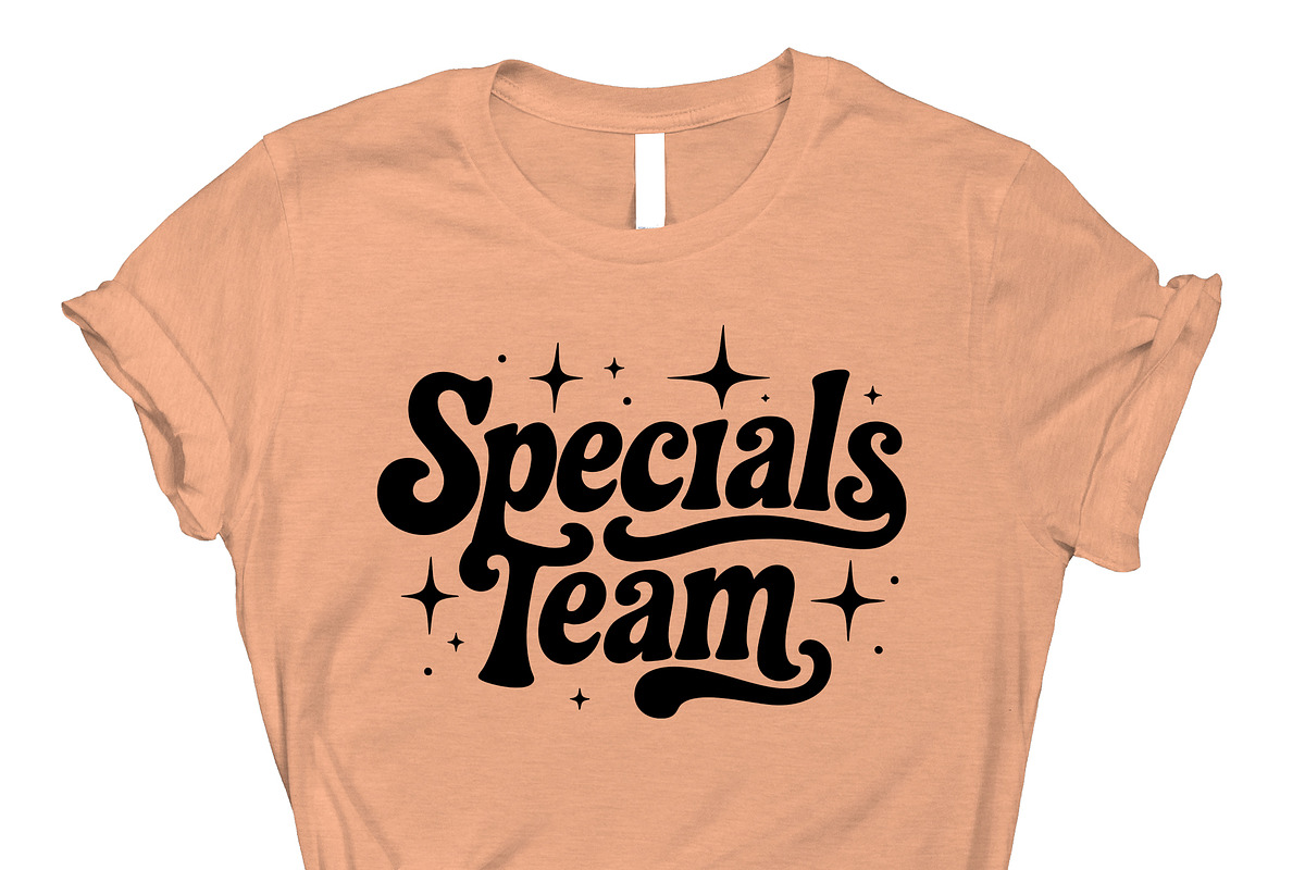 Specials Team Groovy Retro Typograph, an Object Graphic by Star Graphic Design (Photo 5 of 12)