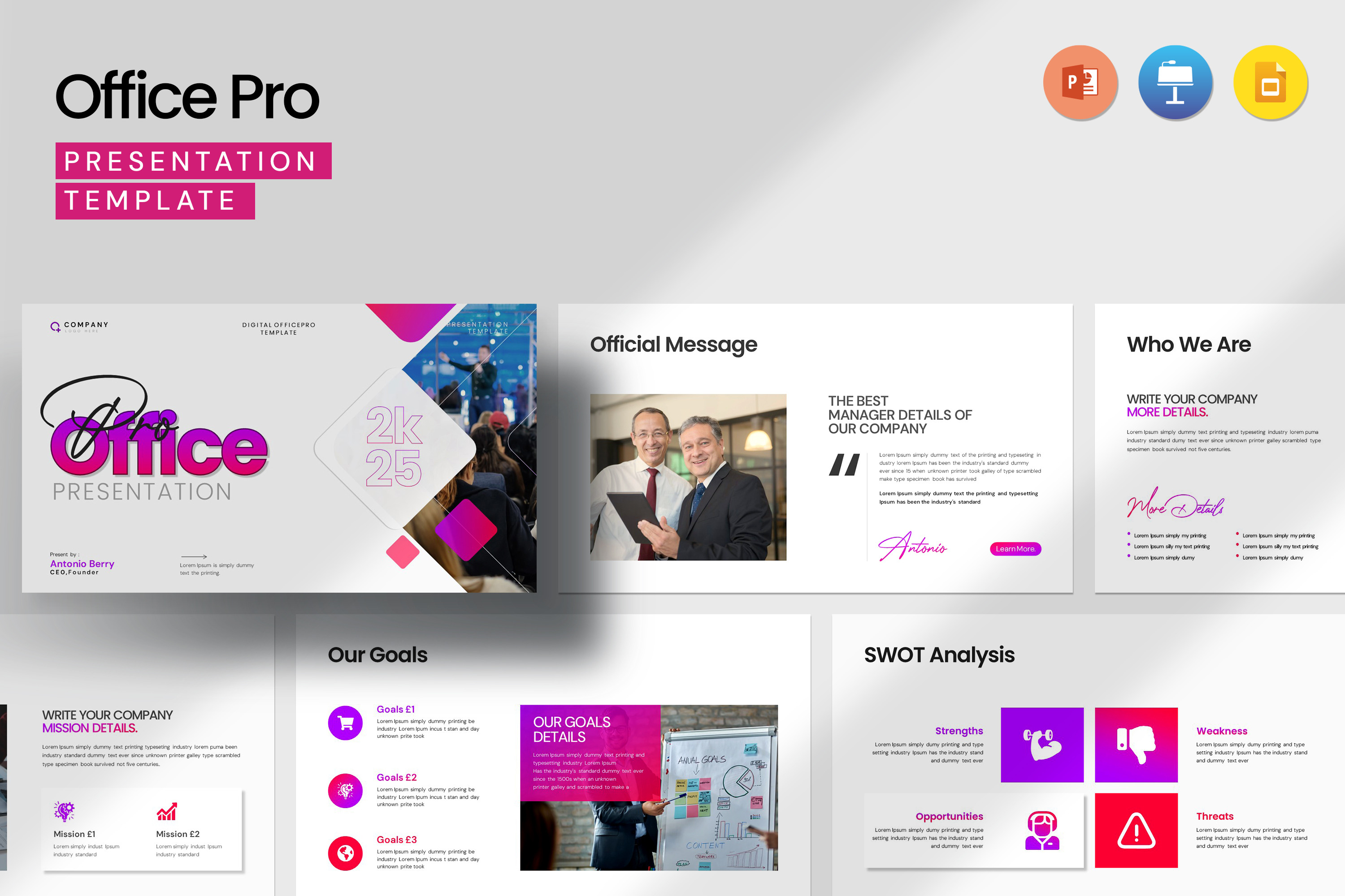 Office Pro Presentation Template, a Presentation Template by evgenystudio