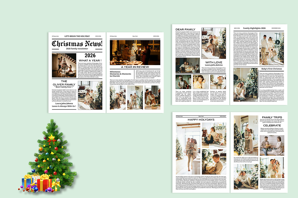 Merry Christmas Newsletter, a Brochure Template by ROJI CREATOR (Photo 4 of 5)