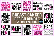 Breast Cancer Bundle SVG, an Object Illustration by RaiihanCrafts (Thumbnail 1 of 6)