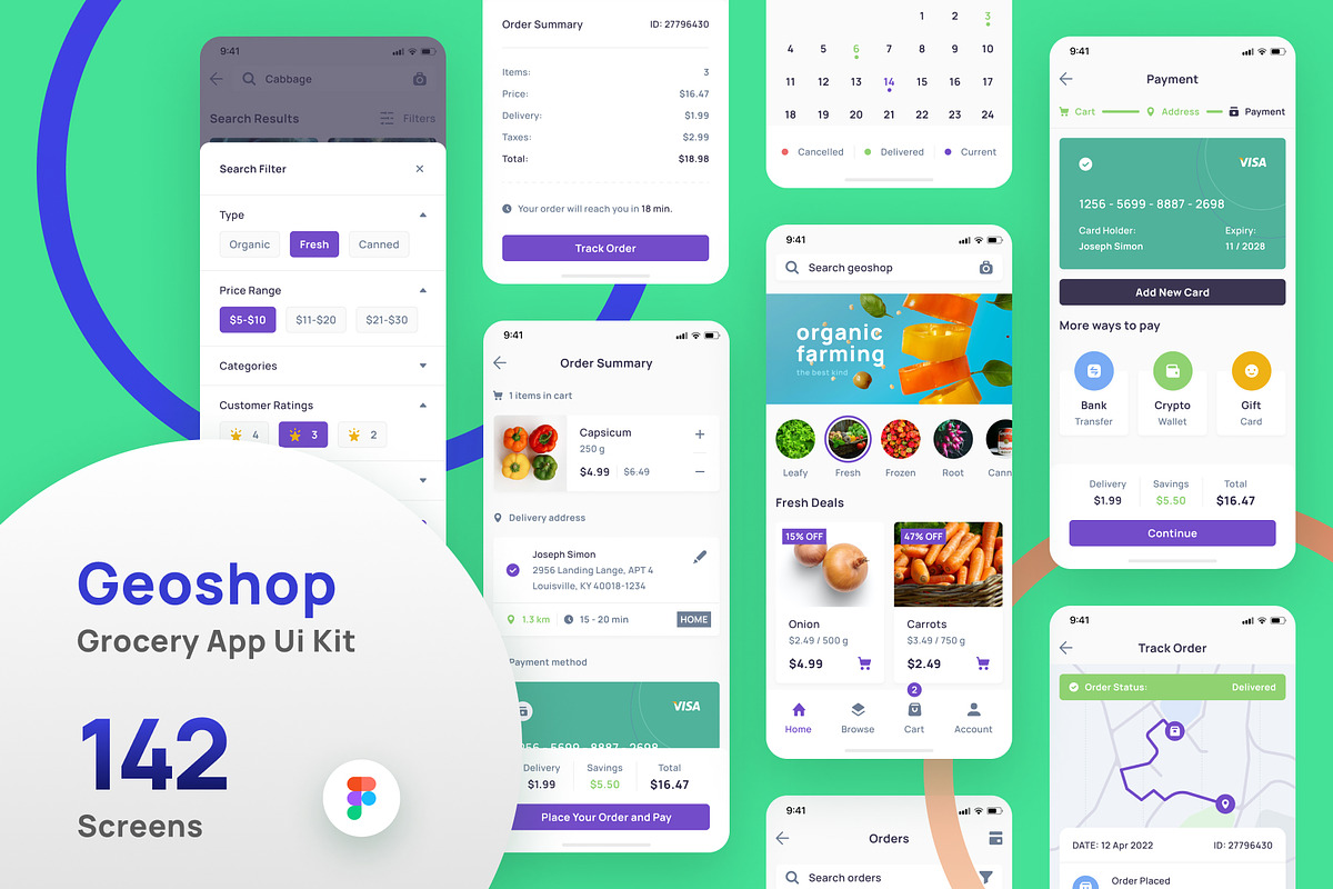 Geo Shop - Grocery Shopping App, an App Template by azyrusthemes (Photo 1 of 15)