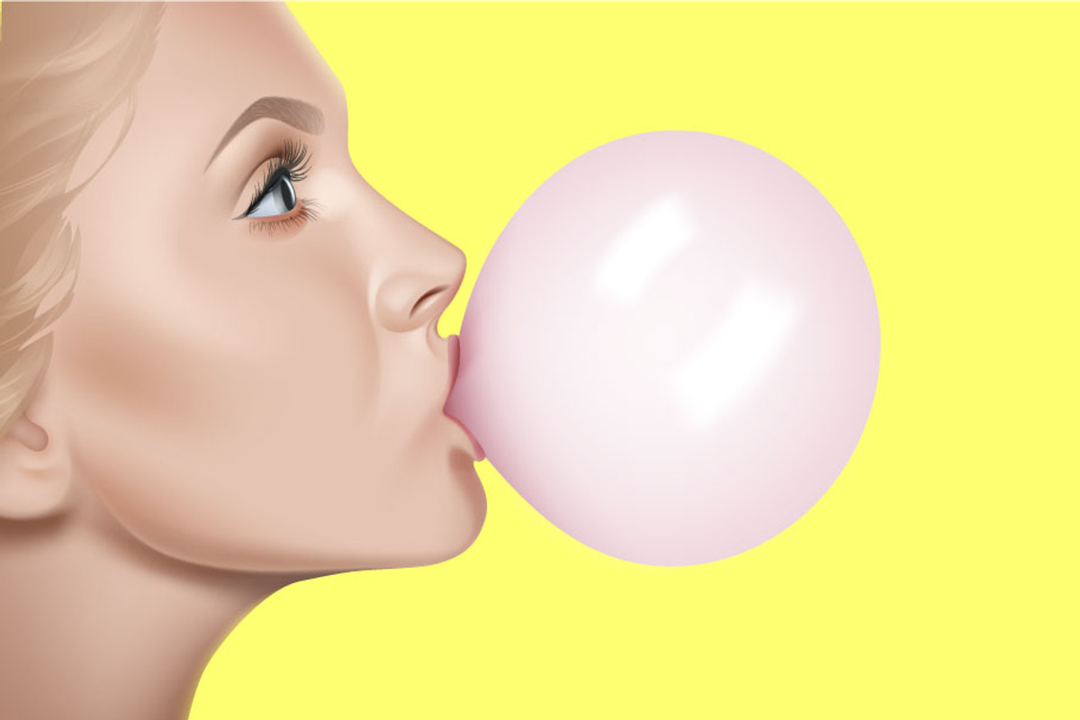 Set — Girl with Chewing Gum, a Healthcare Illustration by Zonda (Photo 2 of 5)