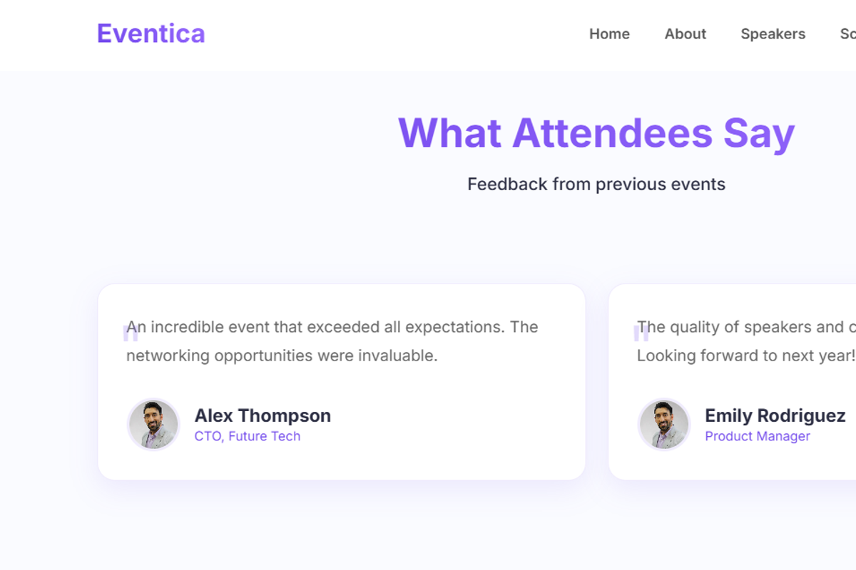 Modern Event & Webinar Landing Page, a HTML Template by StevenIMANZI (Photo 3 of 8)
