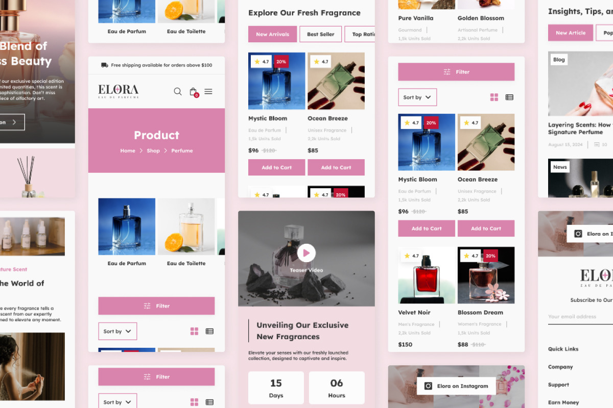 Elora - Perfume Shop Landing Page, a Landing Page Template by twinstd (Photo 4 of 5)
