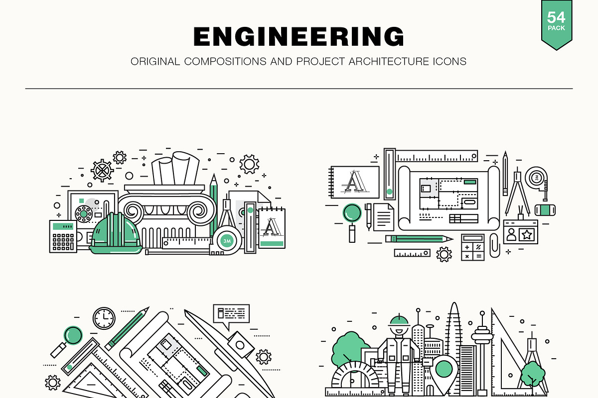 Modern engineering construction, an Outline Icon by Vladimir Vihrev (Photo 2 of 3)
