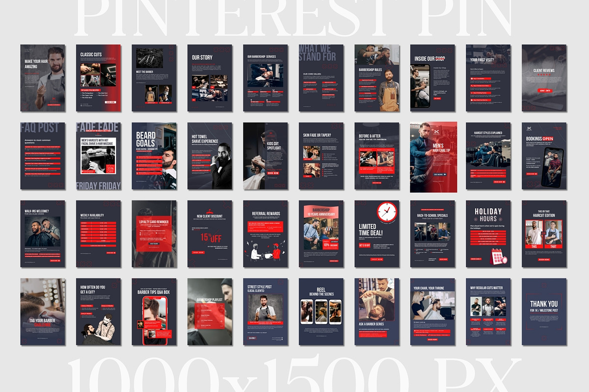 Barber Shop Salon Instagram Kit, a Social Media Template by TheBrightGrap (Photo 11 of 12)