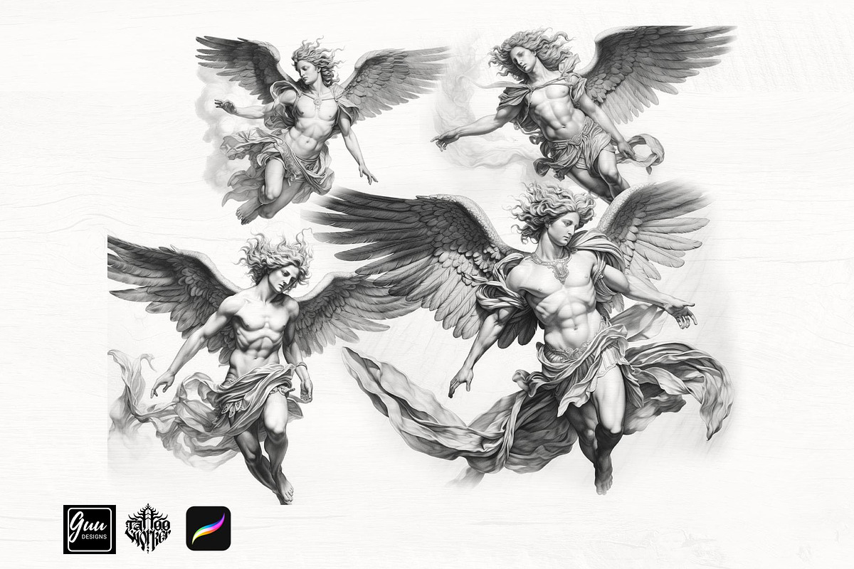 Archangel Michael and the angels, a Brush Add-On by TaKong Magics (Photo 8 of 9)