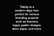 Tistaty - Ligatures Logo Font, a Sans Serif Font by Iqsiart Studio (Thumbnail 5 of 8)