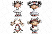 Whimsical Dolls Clipart Bundle, an Illustration by DreamPrint404 (Thumbnail 3 of 7)