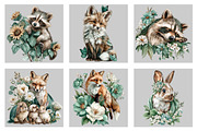 Summer Woodland Animals Clipart, an Illustration by Black Bird Studio (Thumbnail 3 of 5)