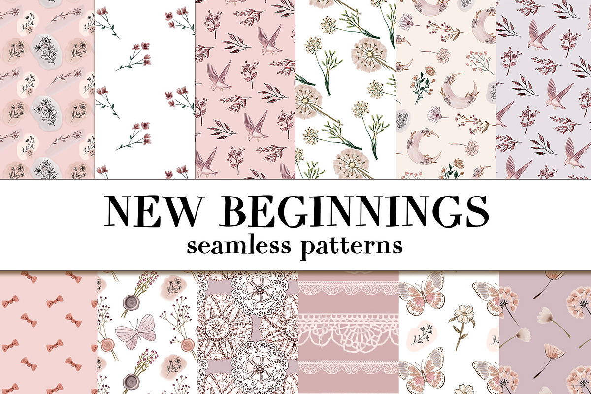New Year Seamless Patterns, a Pattern Graphic by Rosabebe
