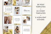 White and Gold Instagram Template, a Social Media Template by Innova Studio (Thumbnail 2 of 10)