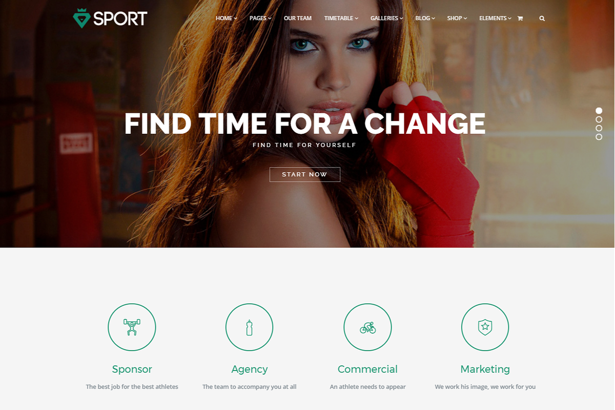 Sport Team & Athlete WordPress Theme, a WordPress Template by Visualmodo (Photo 8 of 21)