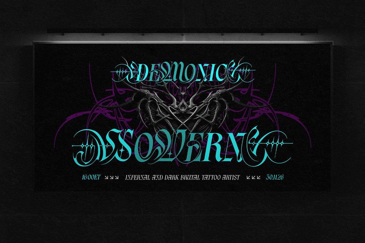 Vandals Blackstar Typeface, a Blackletter Font by alit design (Photo 16 of 20)