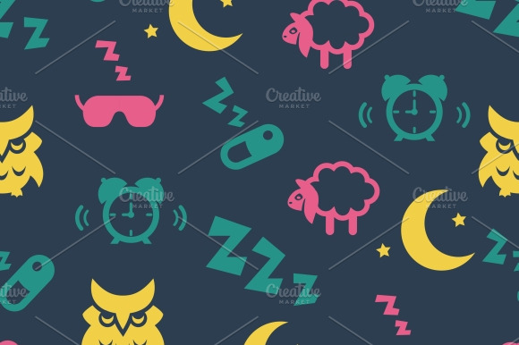 Sleep time seamless pattern preview 2
